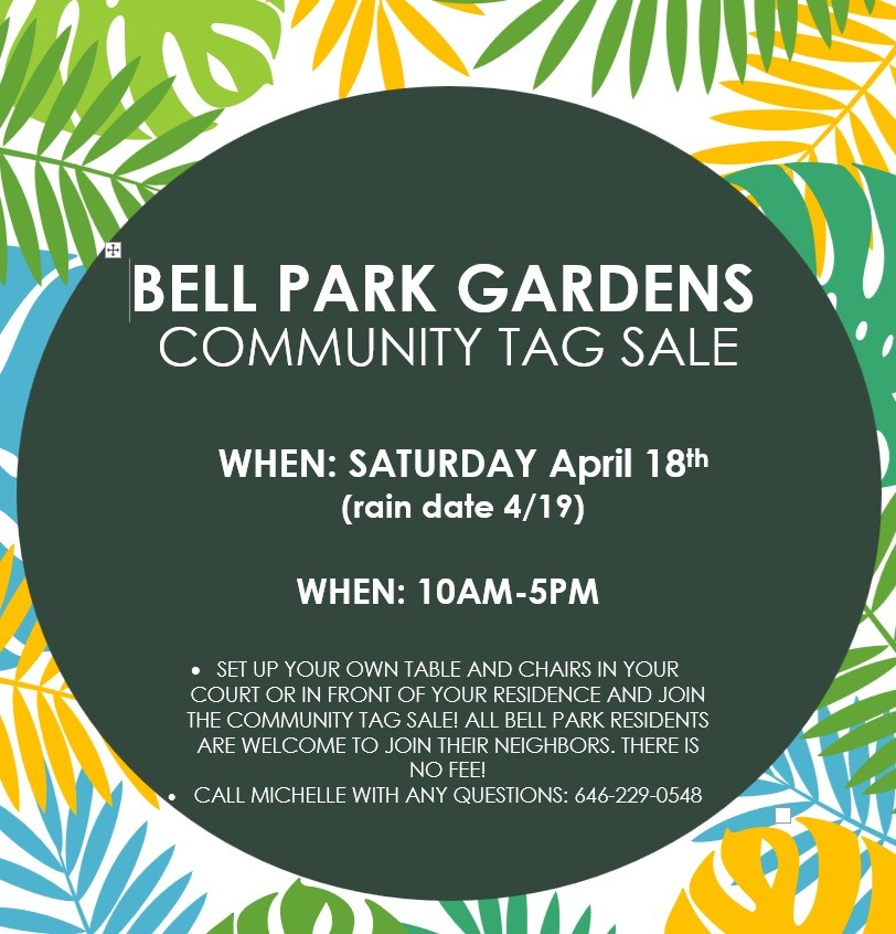 Upcoming Community Tag Sale